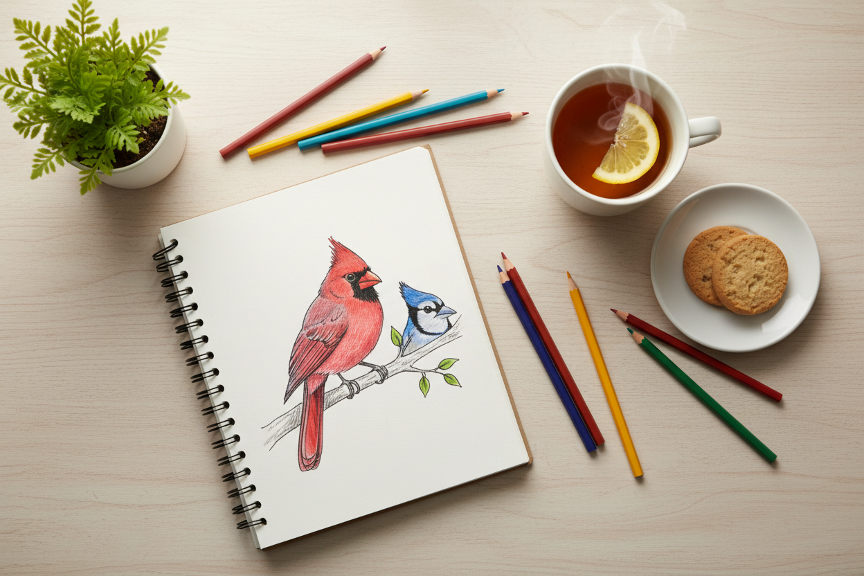 Feathered Friends: 3 Ways to Make Draw a Picture of a Bird Day (April 8) Soar