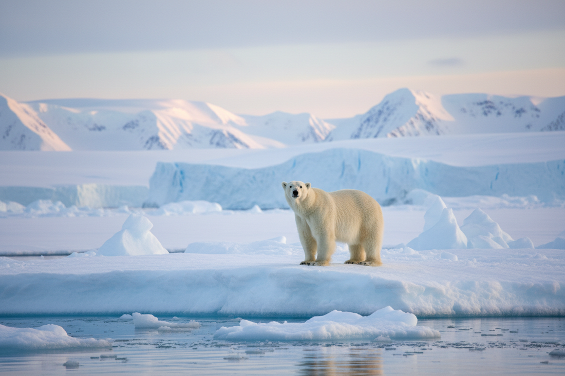 International Polar Bear Day: Majestic polar bear in Arctic landscape with snow and ice in natural habitat