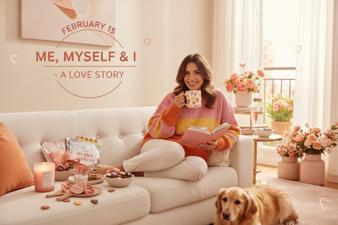 Singles Awareness Day celebration with vibrant colors, self-care elements, and empowering imagery celebrating independence and self-love on February 15th
